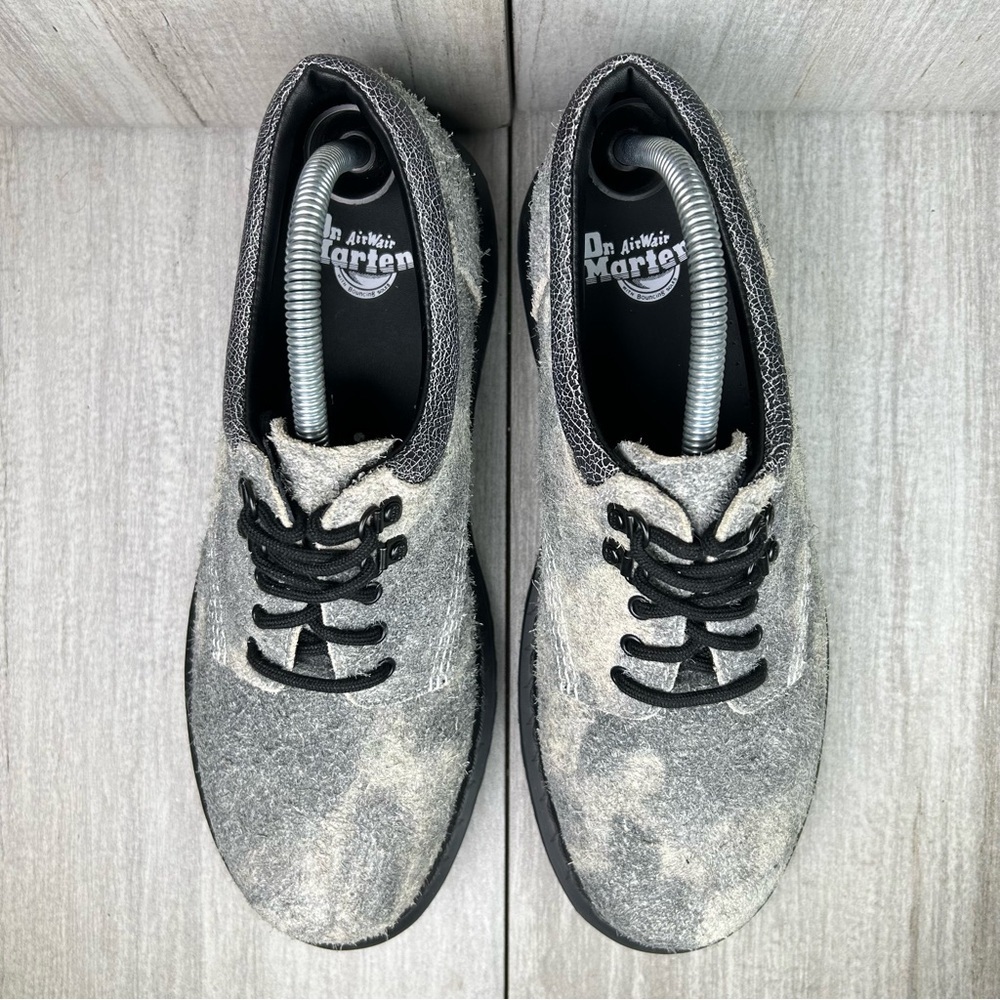 NEW Dr. Martens Docs 8053 Gray Stonewashed Suede Leather Oxfords Womens Size 9 - Picture 6 of 10